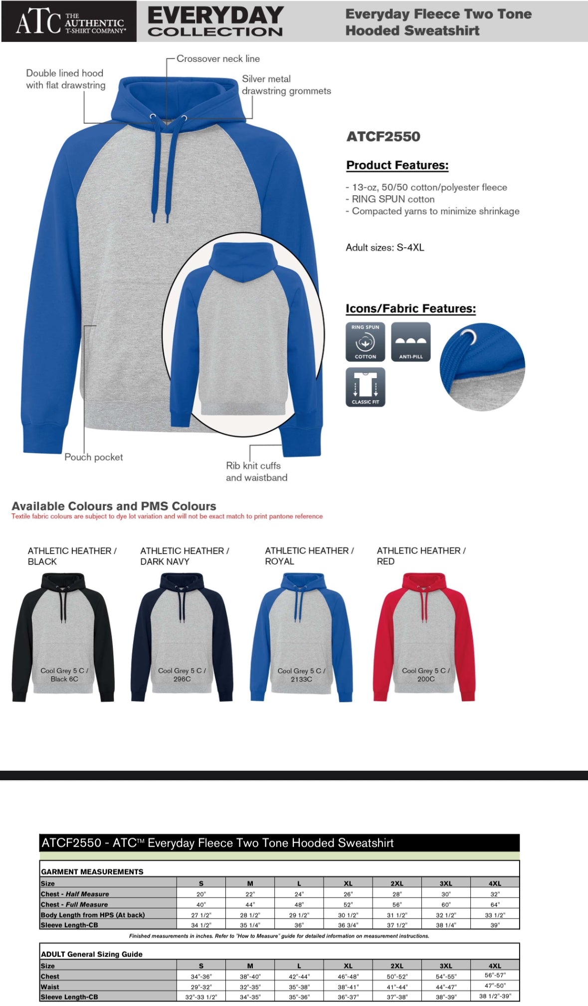 ATC Adult Two Tone Hoodie