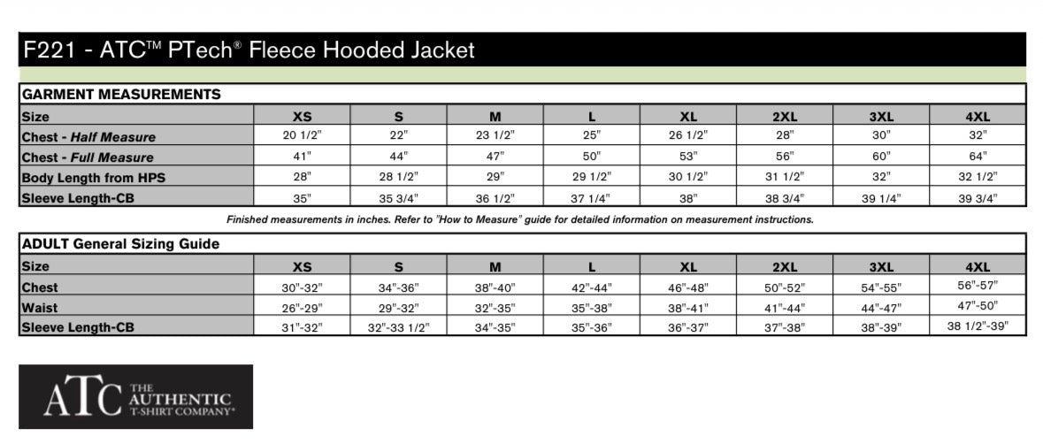 CICU Unisex ATC PTECH Fleece Hooded Jacket