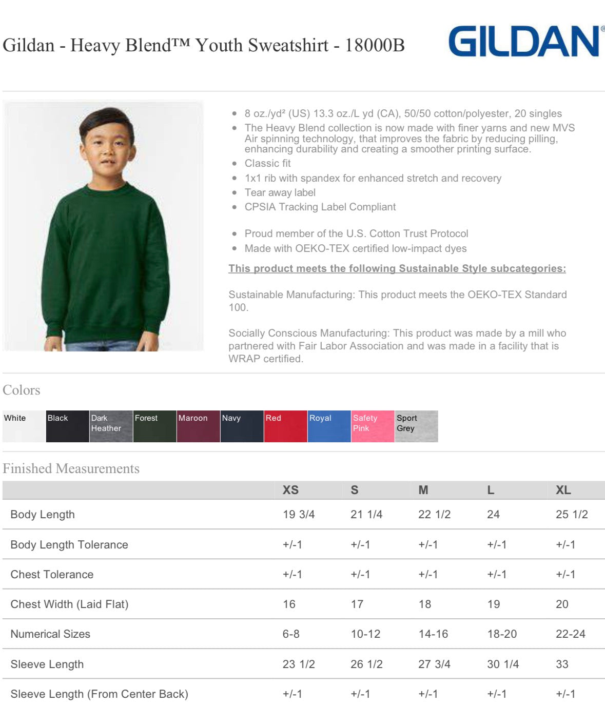Youth Crewneck Sweater (Silver Blades)