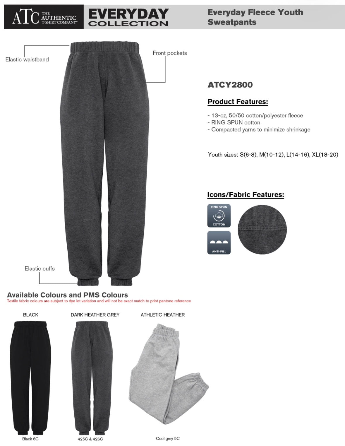 Youth Sweatpants (Silver Blades)