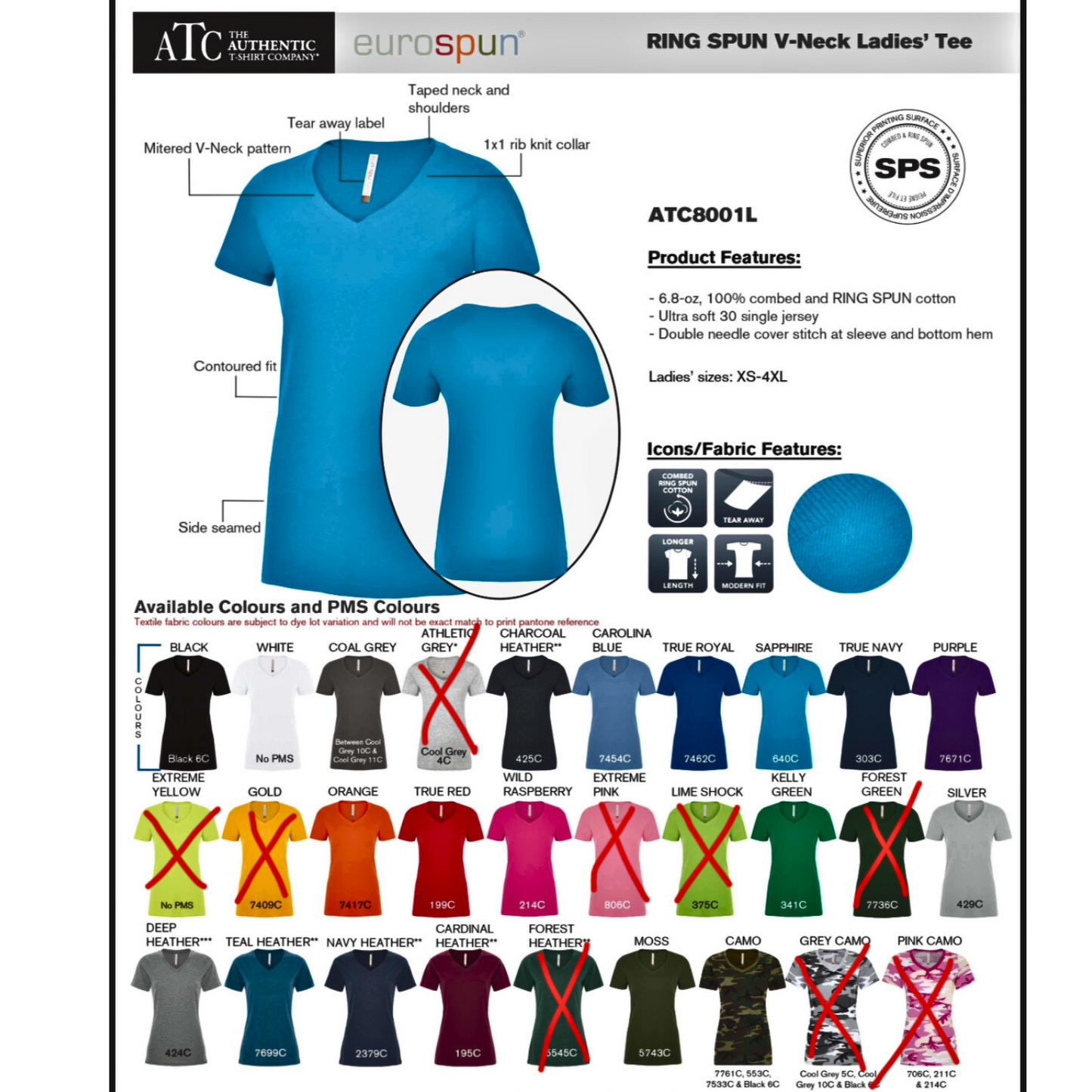CICU Ladies V-Neck T-shirt (ATC)