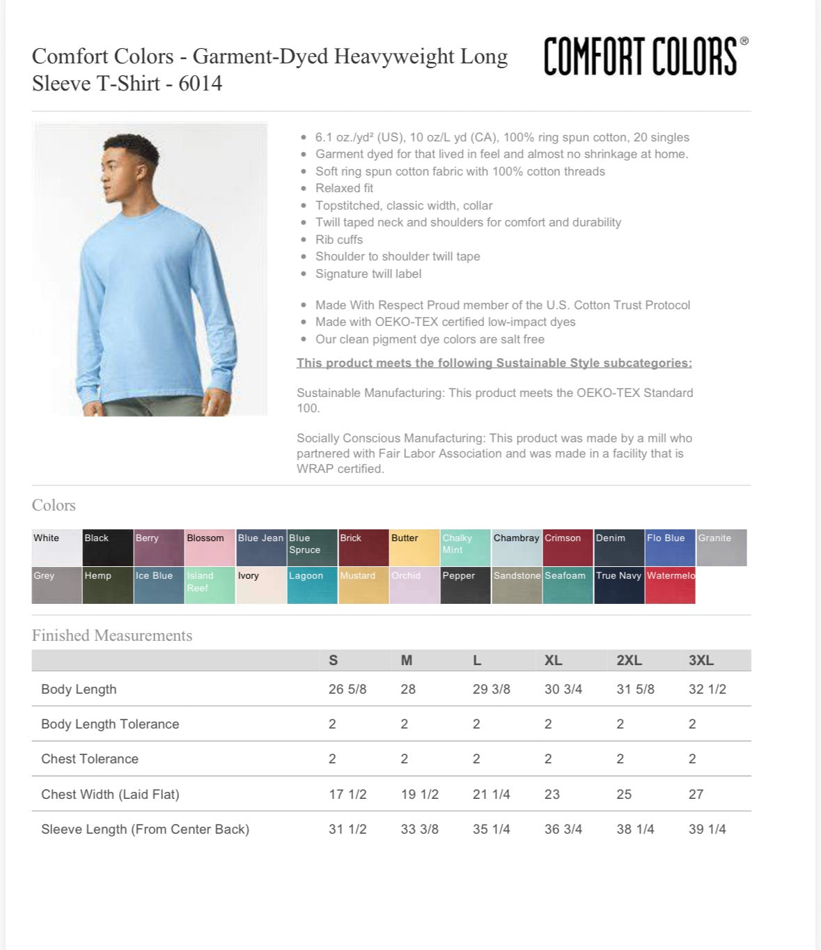 Comfort Colors Unisex Long Sleeve