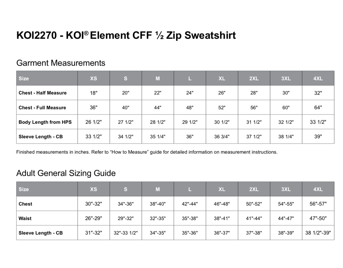 CICU Koi Half Zip with pockets