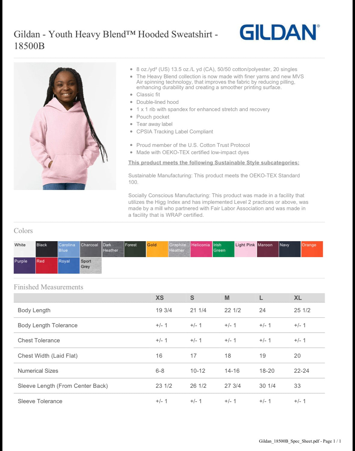 Gildan Youth Hoodie