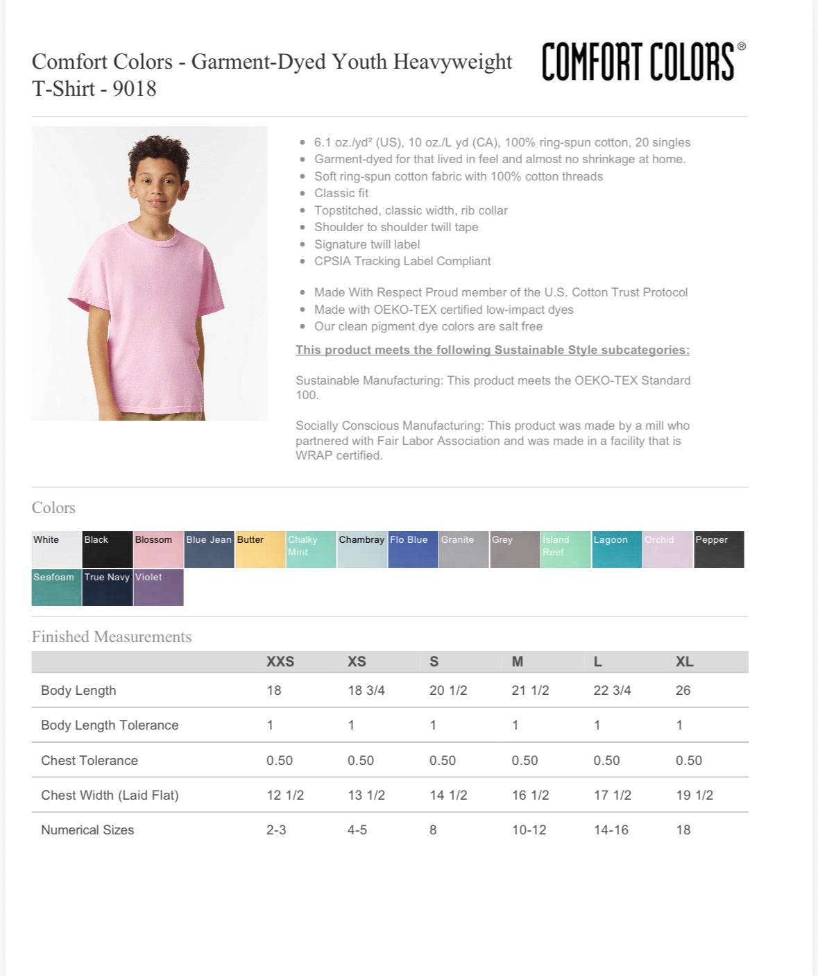 Comfort Colors Youth Tee