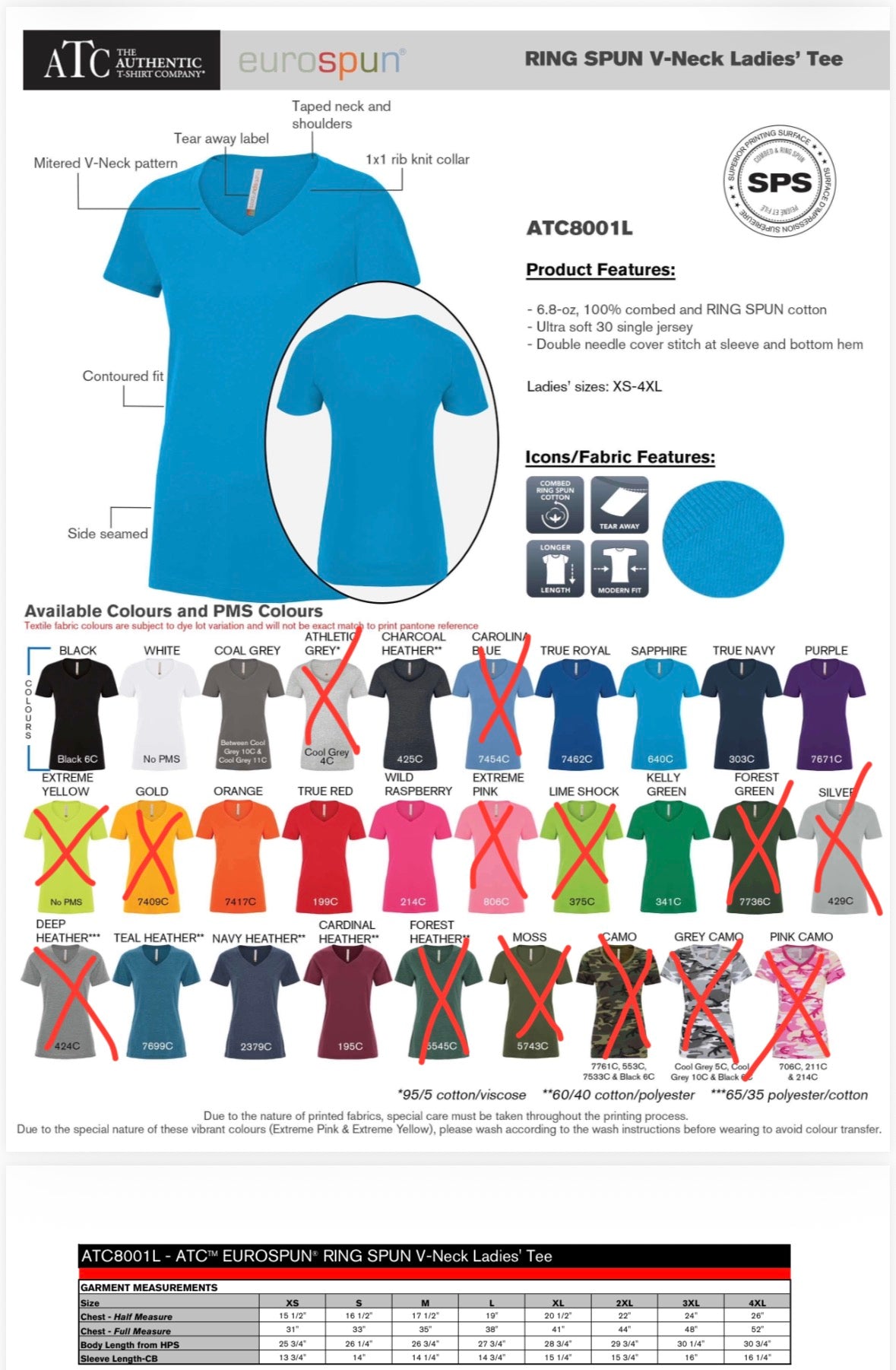 ATC Ladies Vneck tee