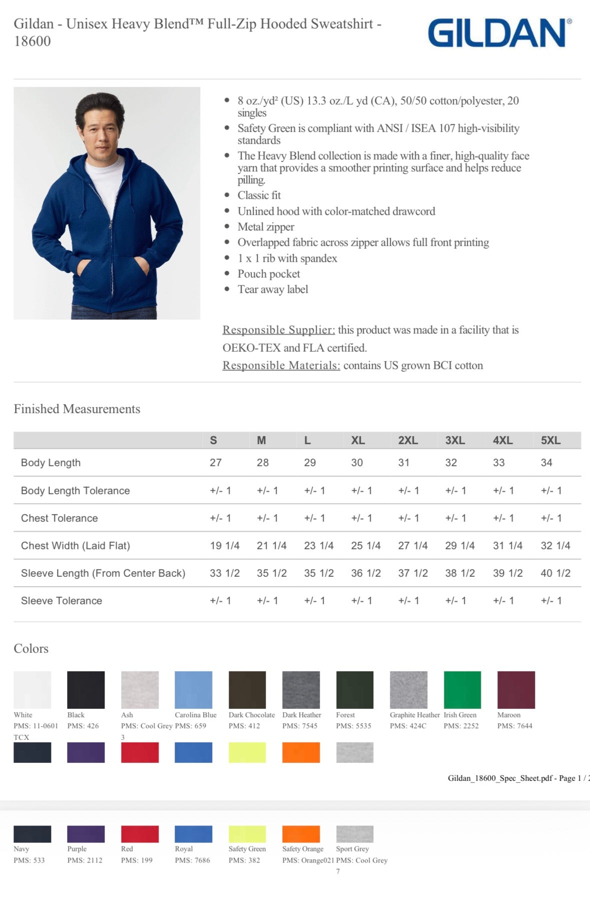 Adult Gildan Zip Up Hoodie (CKS)