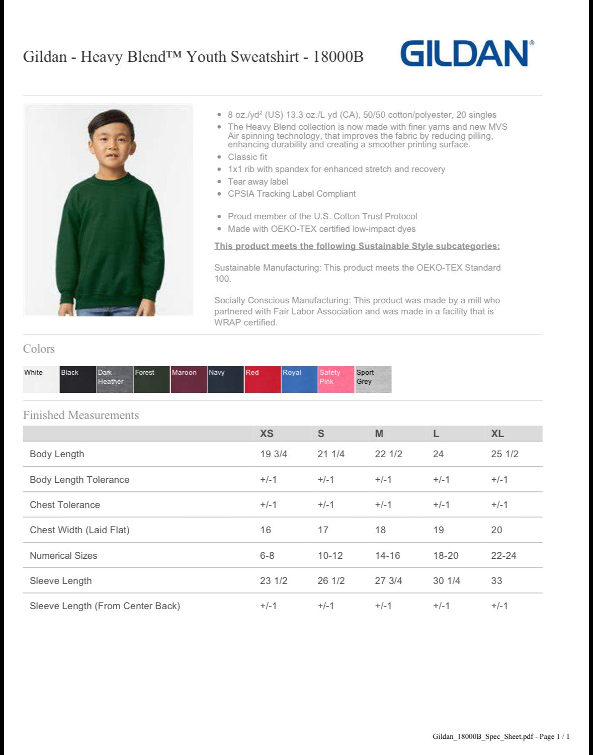 Gildan Youth Crewneck