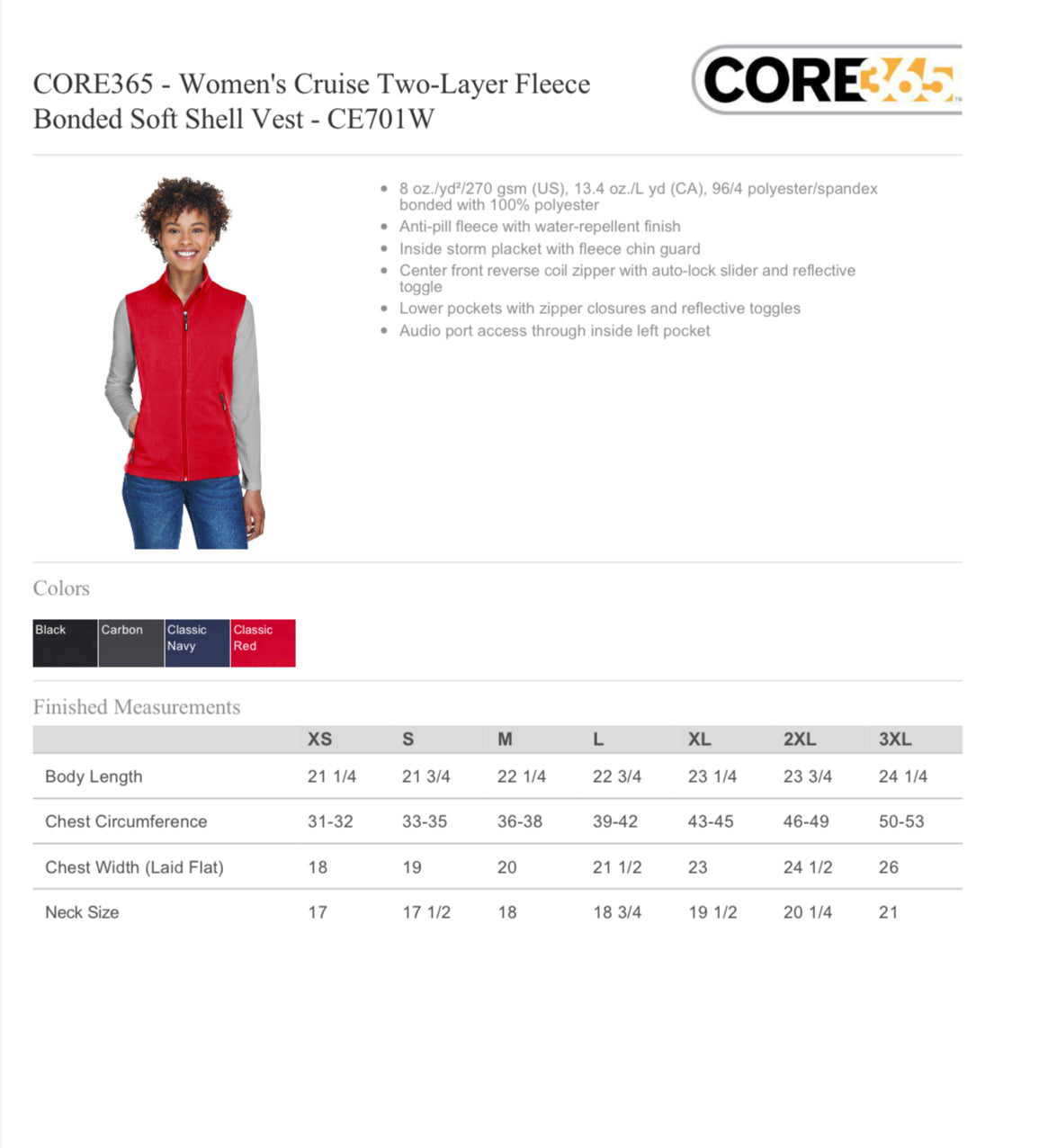 CICU Ladies Vest