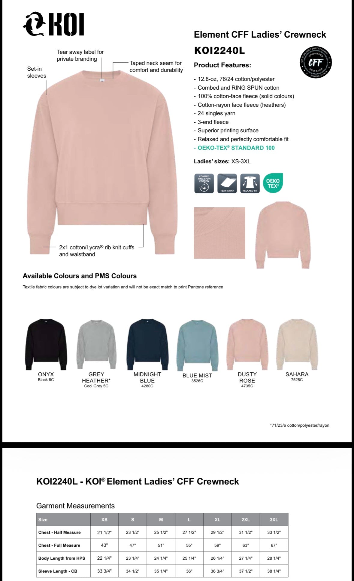 Koi Ladies Crewneck