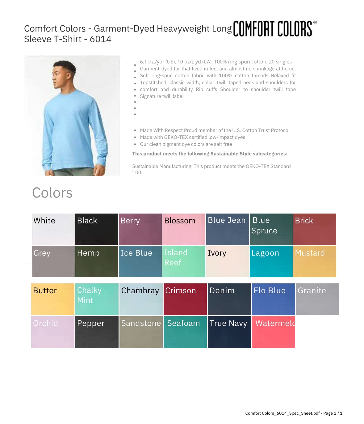 CICU Long Sleeve (comfort colors)